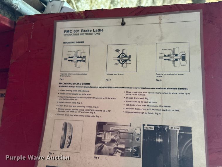 image for item ET8508 FMC 601 brake lathe