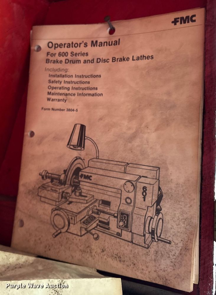 image for item ET8508 FMC 601 brake lathe