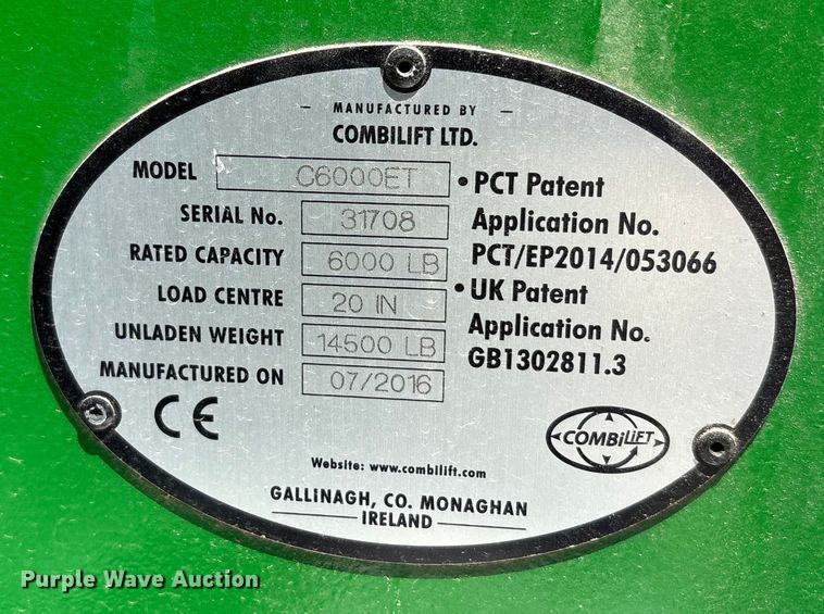 image for item EU0007 CombiLift C6000ET forklift