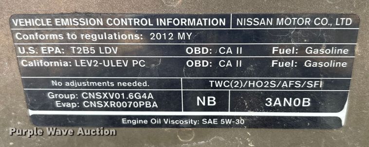image for item EU0017 2012 Nissan Versa 