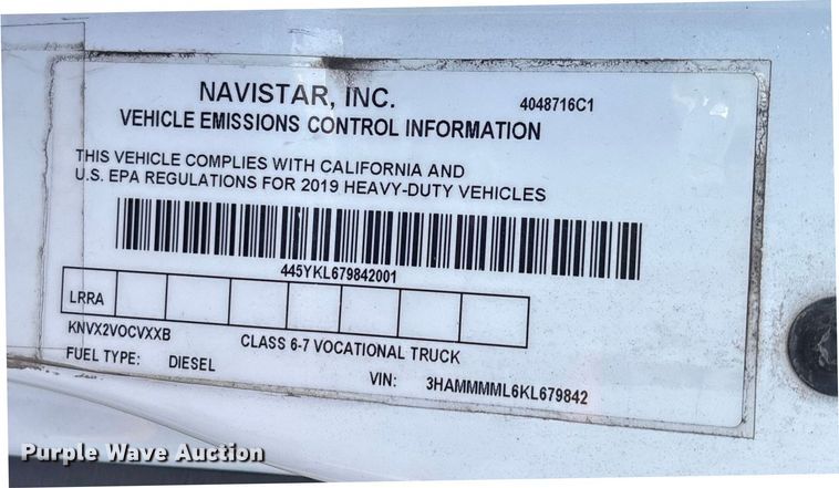 image for item EU0019 2019 International MA025 refrigerated truck