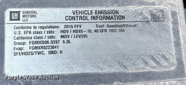 image for item EU0067 2015 Chevrolet Silverado 2500HD Crew Cab pickup truck