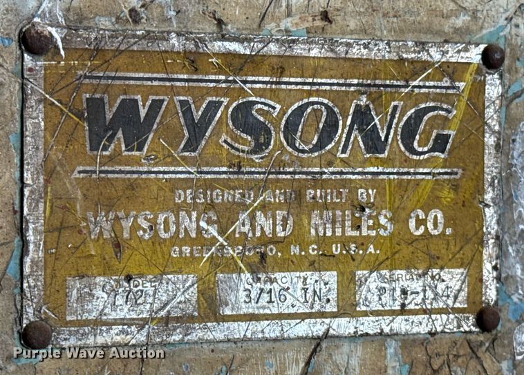 image for item EU2133 Wysong 772 shear