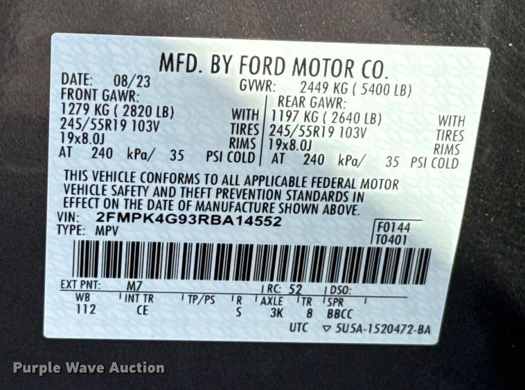 image for item EU2138 2024 Ford Edge  SUV