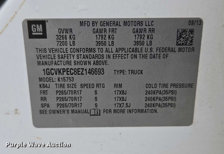 image for item EU3527 2014 Chevrolet Silverado 1500 Double Cab pickup truck