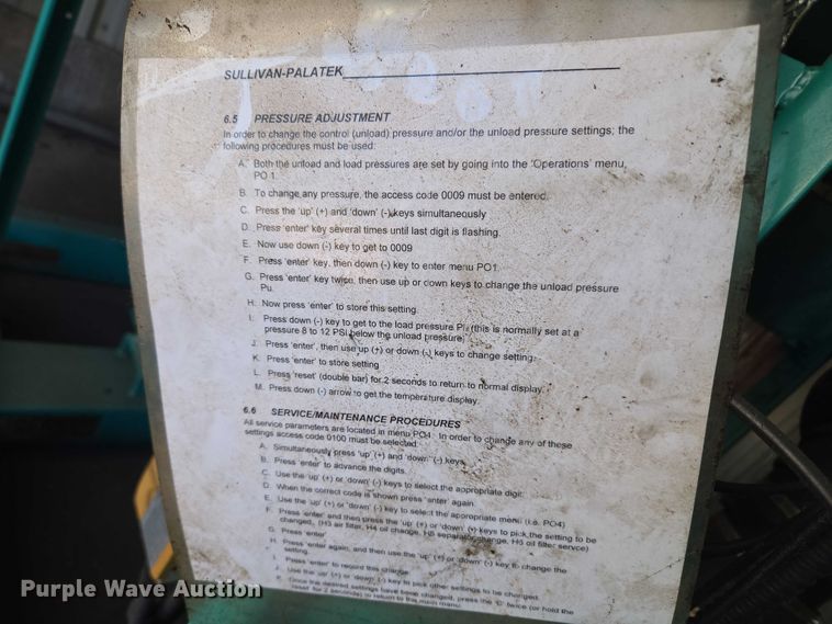 image for item EU3534 Sullivan Palatek 100 UD VFD air compressor