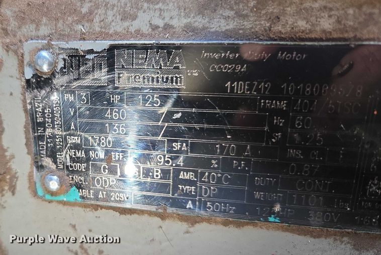 image for item EU3534 Sullivan Palatek 100 UD VFD air compressor