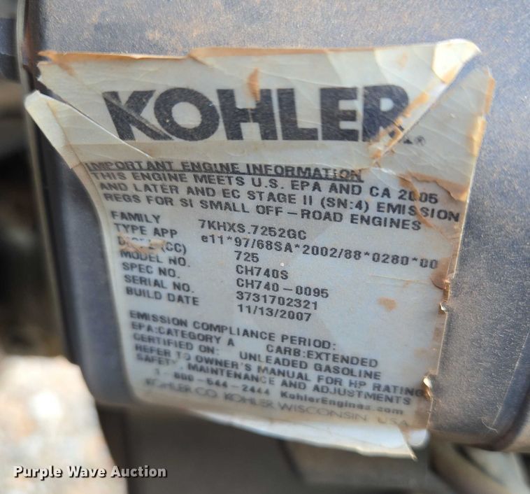 image for item EU3564 2008 Walker MBSSD ZTR lawn mower