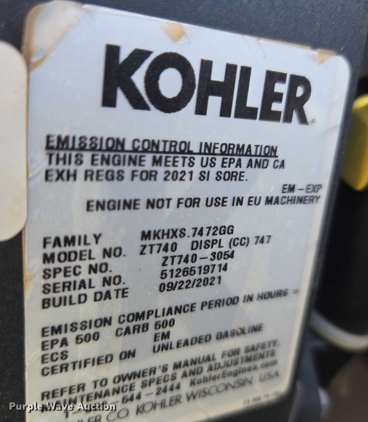 image for item EU3567 2022 Grasshopper 225VG4 lawn mower