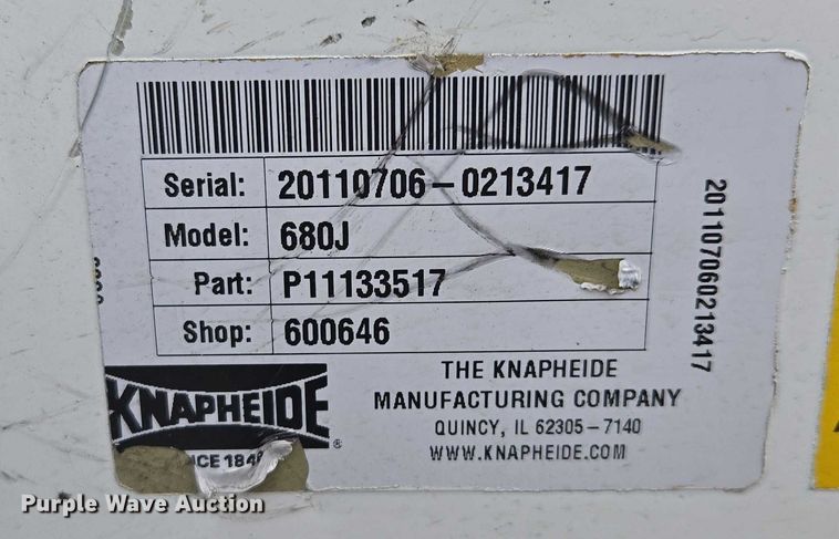 image for item EV1507 Knapheide 680J  utility pickup truck bed