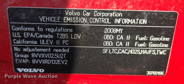 image for item EV1561 2008 Volvo C30 T5 