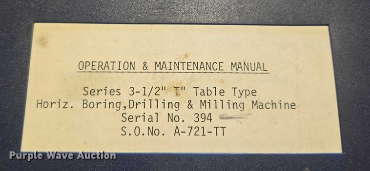 image for item EV1571 Cincinnati Gilbert milling machine