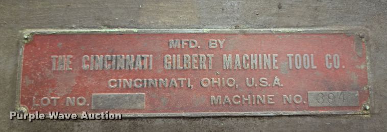 image for item EV1571 Cincinnati Gilbert milling machine