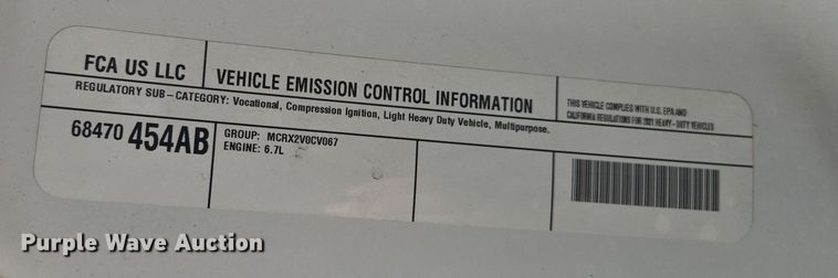 image for item EV1572 2021 Dodge Ram 5500 flatbed truck