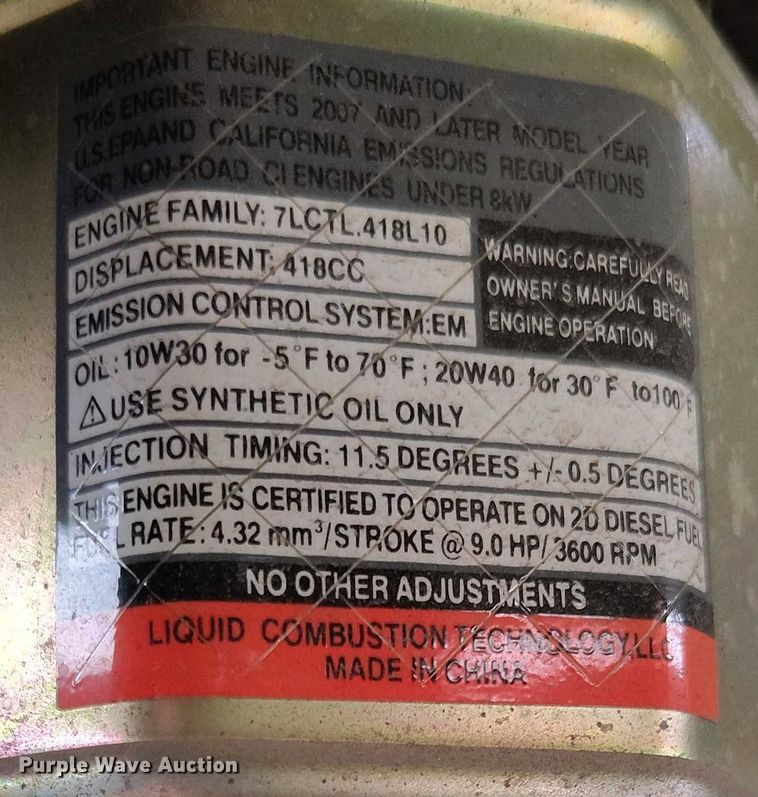 image for item IP9650 Titan 7500 H2 generator