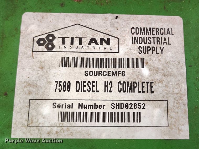image for item IP9650 Titan 7500 H2 generator
