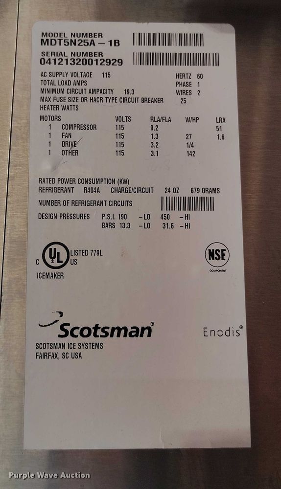 image for item IP9652 Scotsman Touchfree ice and water machine