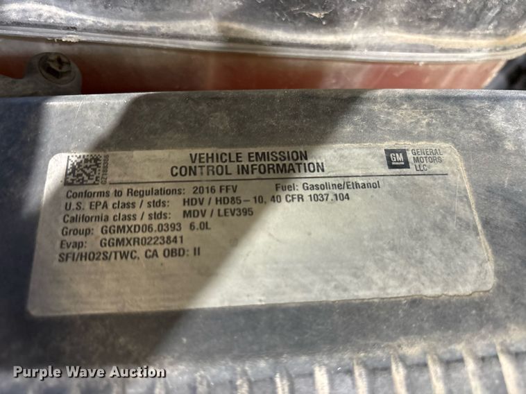 image for item ND9769 2016 Chevrolet Silverado 2500HD Double Cab pickup truck