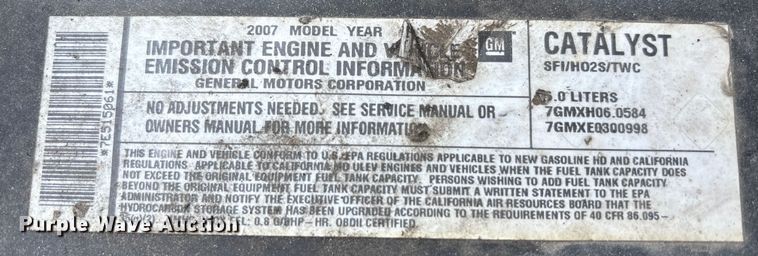 image for item YA0774 2007 GMC Sierra 3500HD tow truck