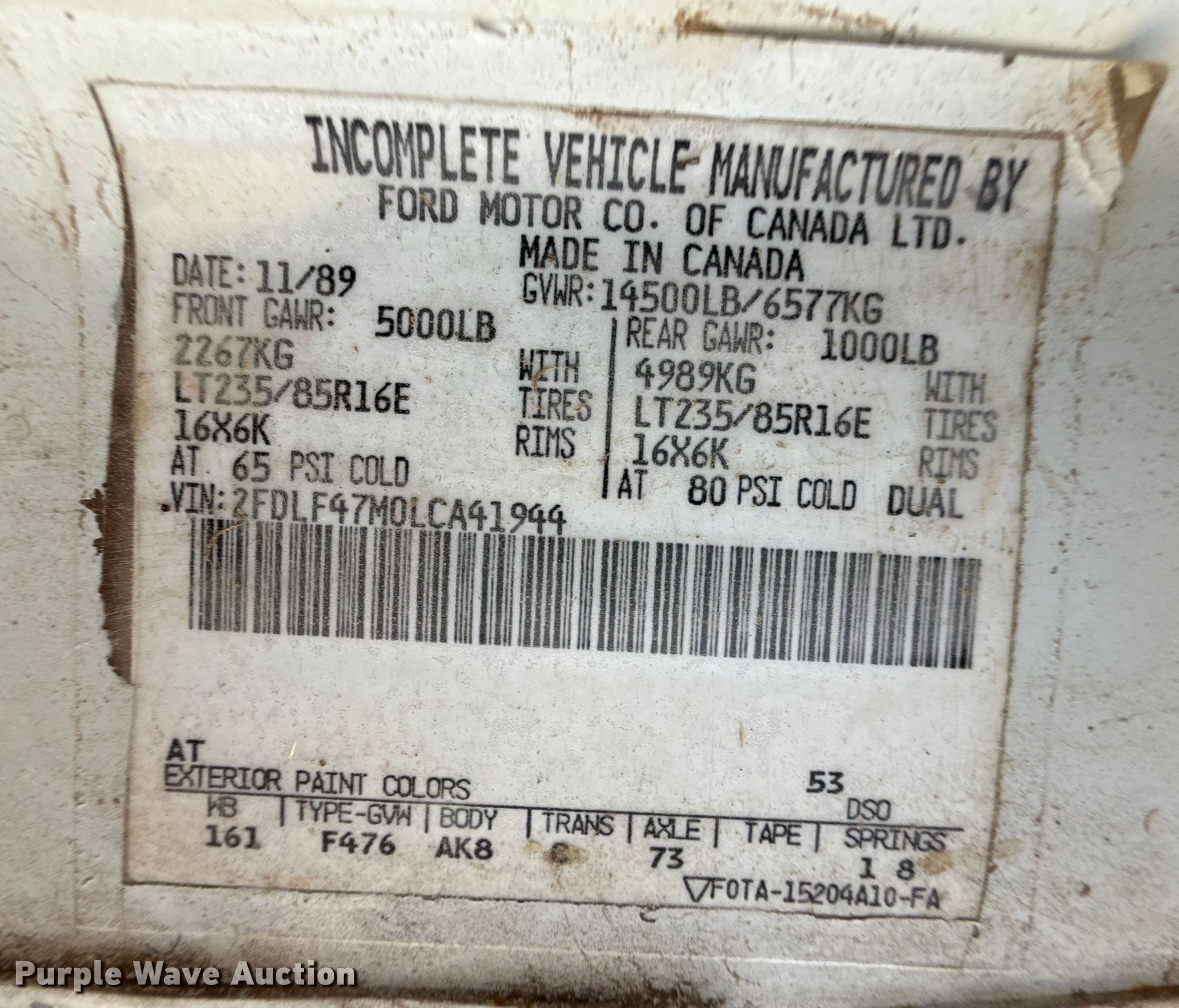 1990 Ford F350 flatbed pickup truck in Liberal, KS | Item DZ8880
