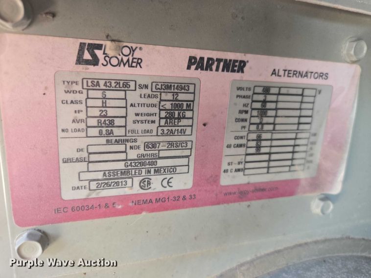 image for item DF8614 Doosan G70WJD-2A-FX-T3  generator