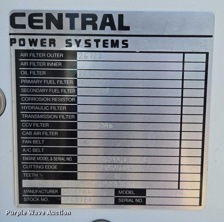 image for item DF8615 Generac MDG75DF4 generator