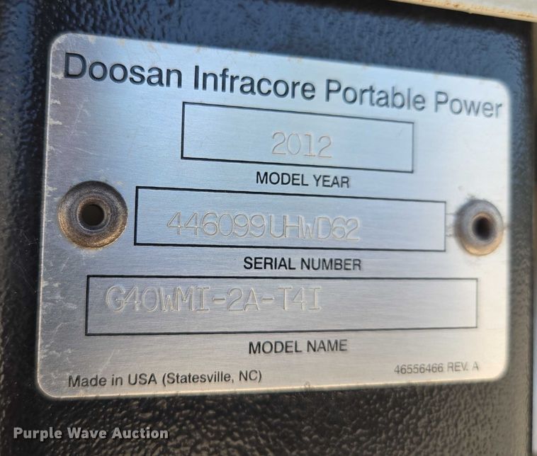 image for item DF8616 Doosan G40WMI-2A-T4I generator