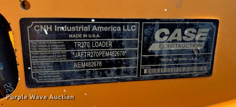 image for item DJ9690 Case TR270 tracked skid steer loader