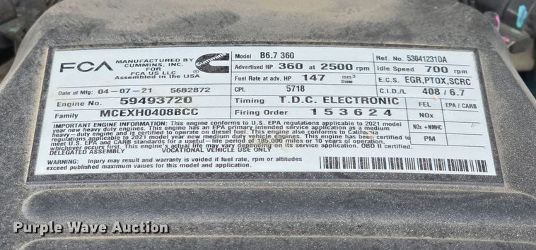 image for item DR3963 2021 Dodge Ram 3500 Heavy Duty flatbed pickup truck