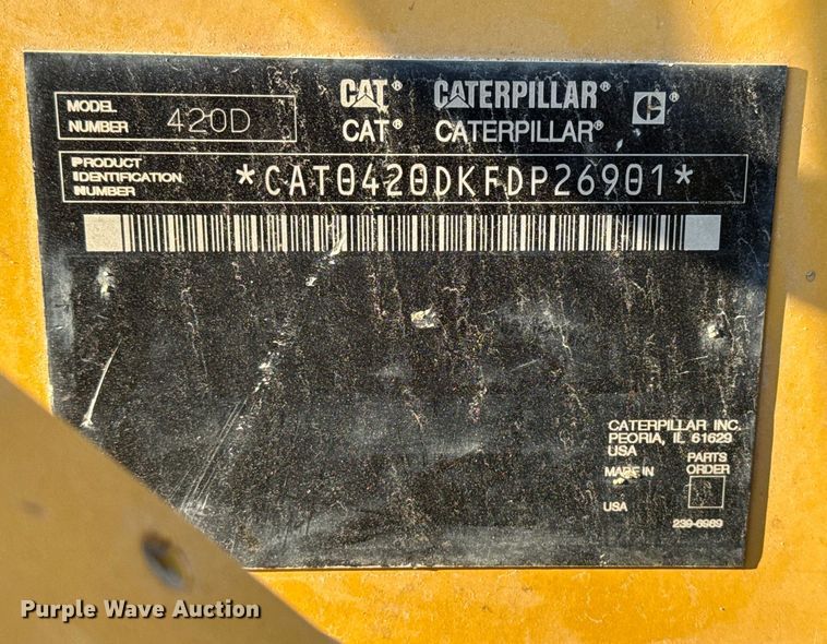 image for item DS3865 2006 Caterpillar 420D backhoe