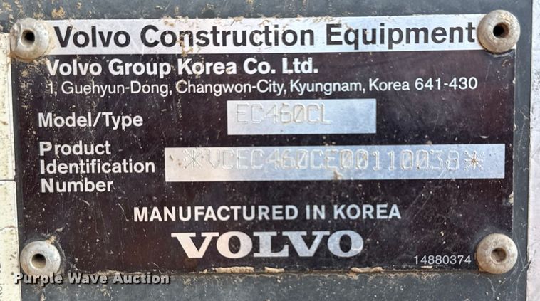 image for item DS3870 2007 Volvo EC460CL excavator