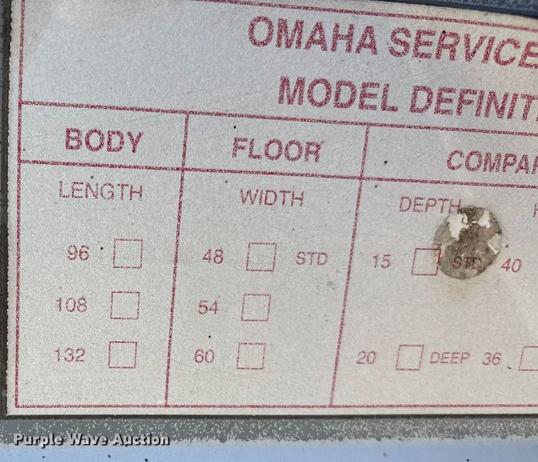 image for item DT3256 Omaha utility bed