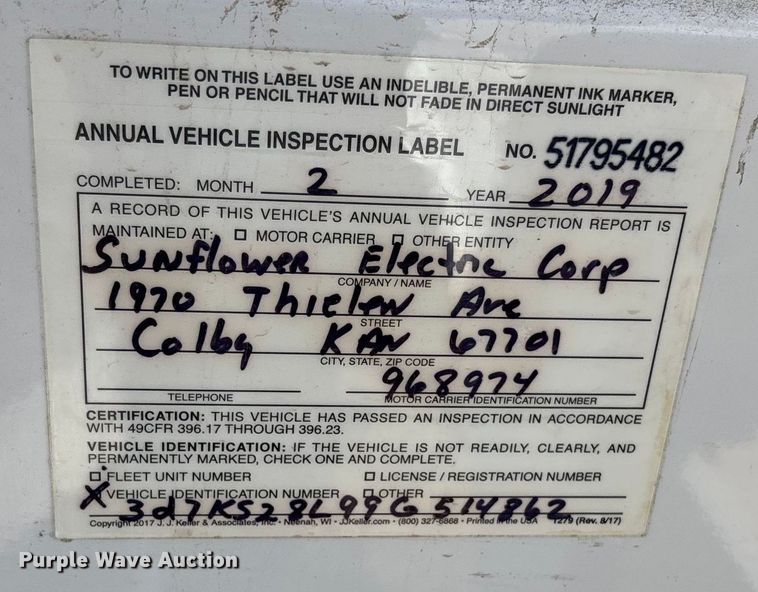 image for item DT3259 2009 BrandFX utility bed