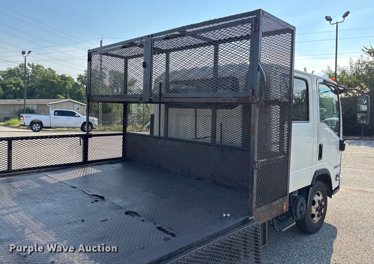 image for item DT3265 2012 Isuzu NPR crew cab flatbed truck