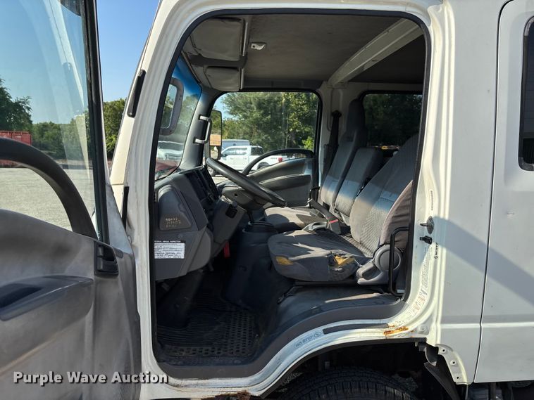 image for item DT3265 2012 Isuzu NPR crew cab flatbed truck