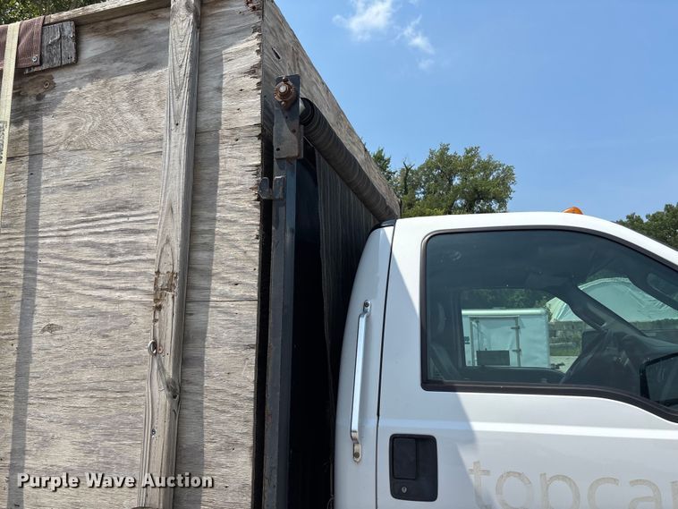 image for item DT3268 2013 Ford F750 Super Duty dump flatbed truck