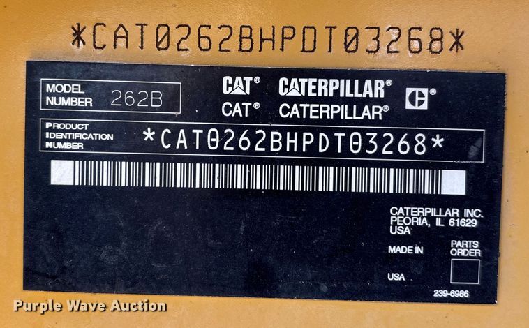 image for item DU1250 2006 Caterpillar 262B skid steer loader