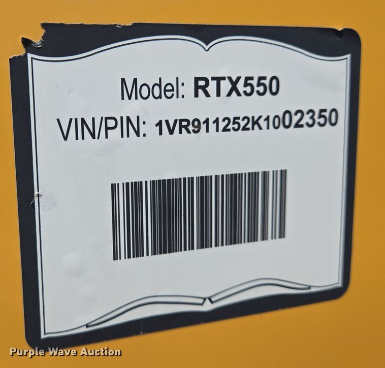 image for item DU6756 2019 Vermeer RTX550 trencher