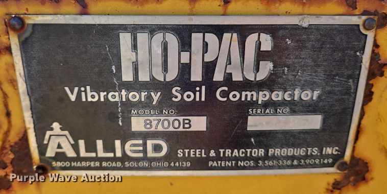 image for item DU6759 Ho-Pac 8700B excavator plate compactor