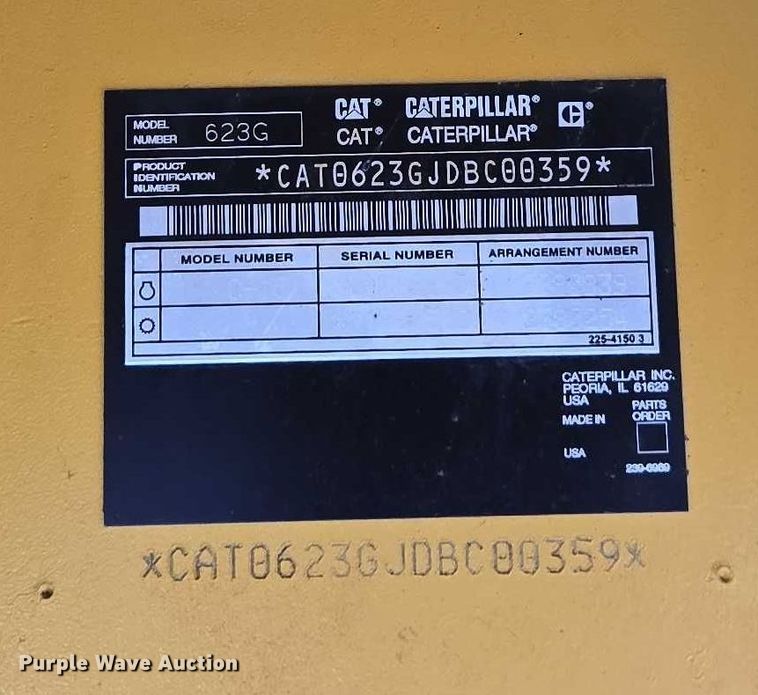 image for item DU7952 2007 Caterpillar 623G elevating scraper