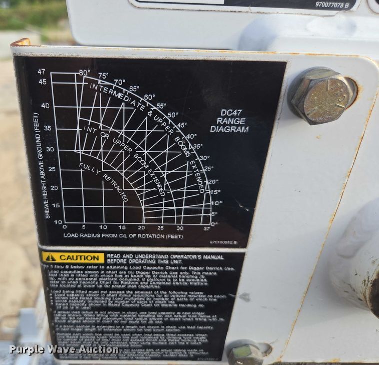 image for item DU7954 2015 Kenworth T370 digger derrick truck