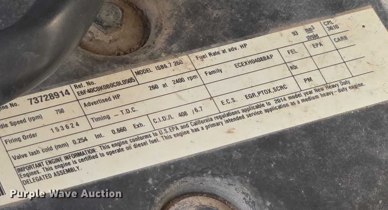 image for item DU7954 2015 Kenworth T370 digger derrick truck