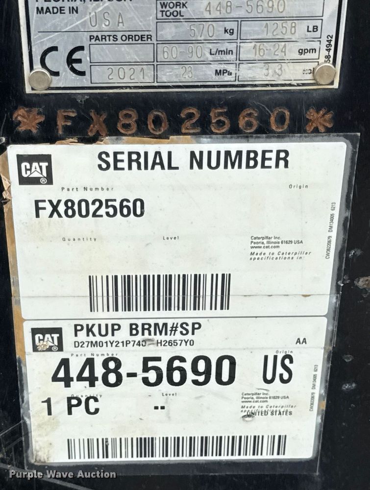 image for item DW3474 Caterpillar BP118C skid steer sweeper