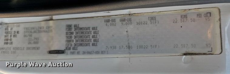 image for item DW3495 1999 Freightliner FL60 flatbed truck