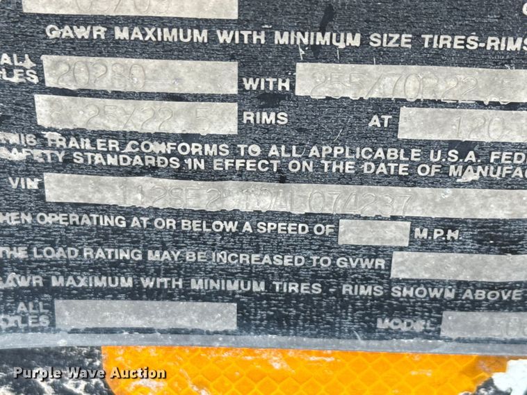 image for item DX5695 2010 Eager Beaver 50GSL-PT lowboy equipment trailer