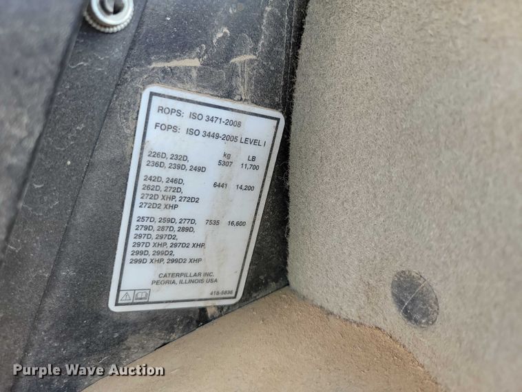 image for item DX7213 2017 Caterpillar 289D tracked skid steer loader