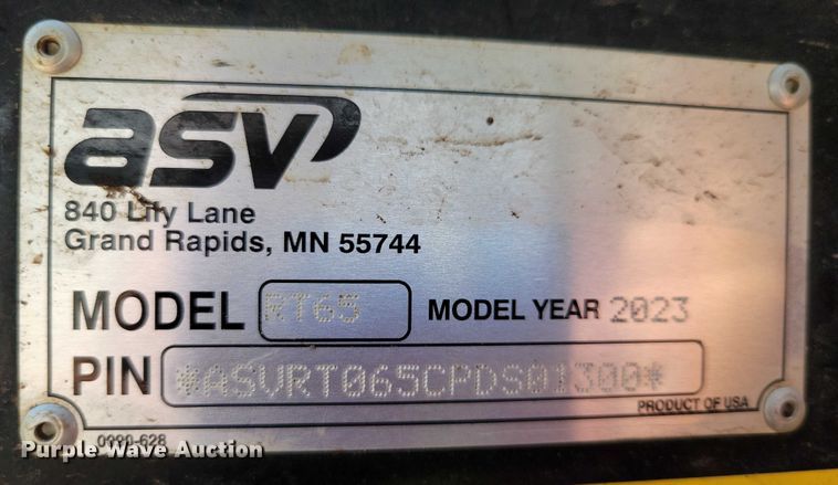 image for item DX7214 2023 ASV RT-65 tracked skid steer loader