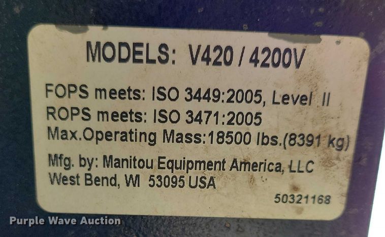 image for item DX7215 2020 Mustang 4200V skid steer loader