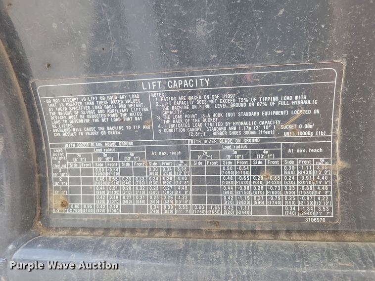 image for item DX7410 2012 John Deere  27D mini excavator