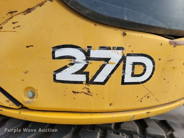 image for item DX7410 2012 John Deere  27D mini excavator